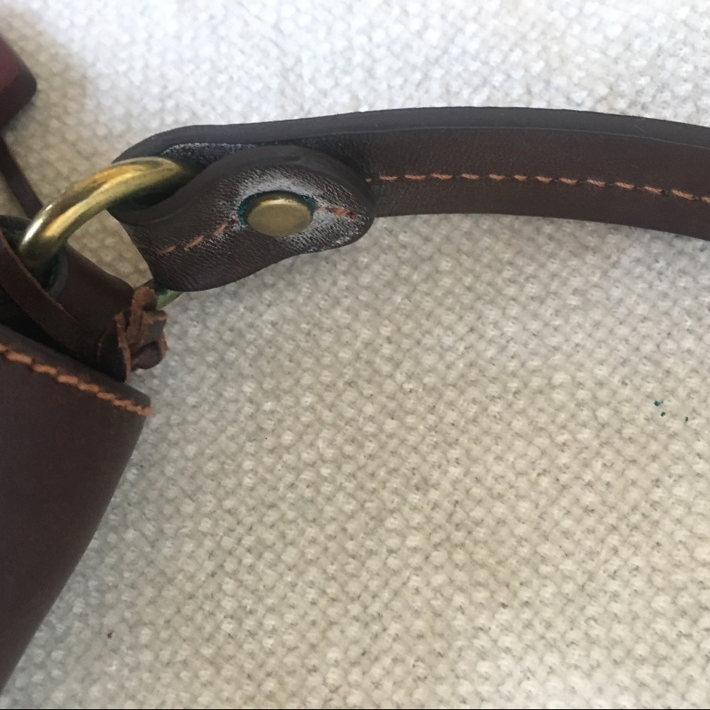Vintage Fossil Woven Leather Shoulder Bag Baguette - Picture 7 of 8
